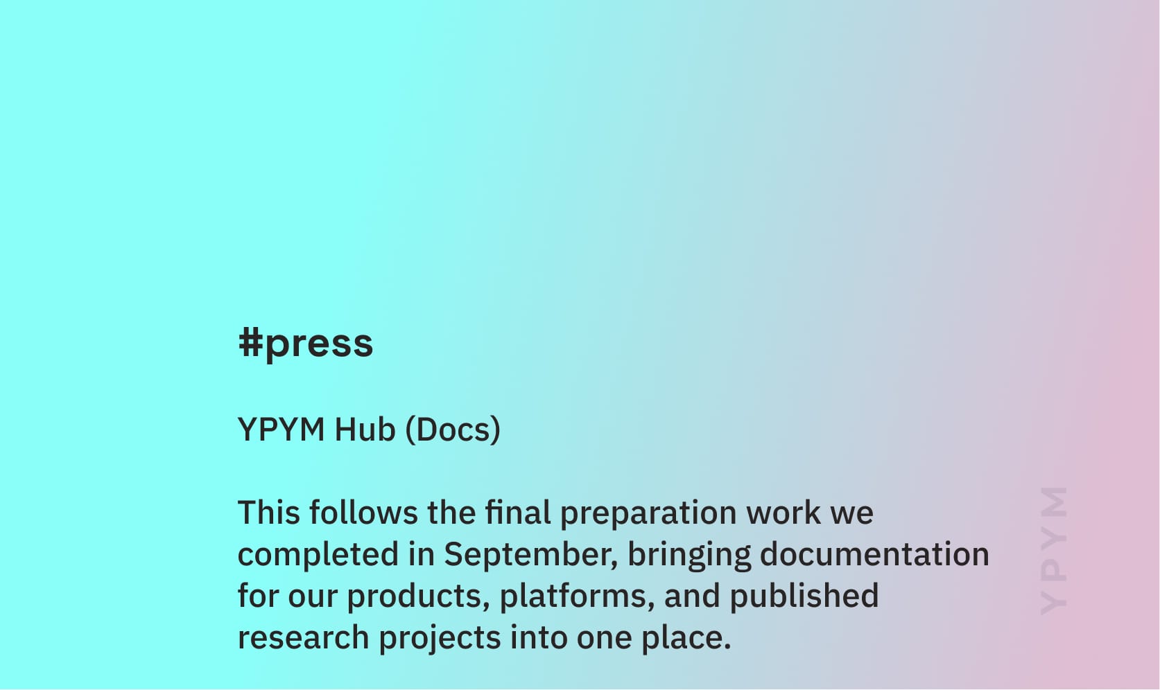 YPYM Opens Its Documentation Hub to the Public